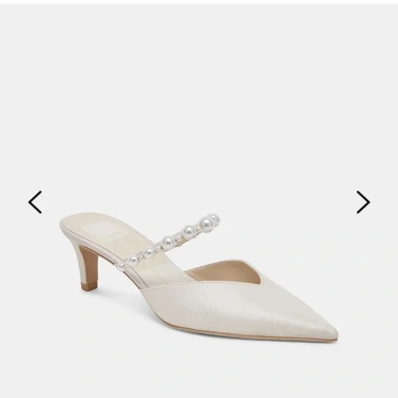 Dolce Vita Pearl-Strap Pointed Mule - Cream - Picture 3 of 9